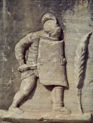 Relief depicting a Roman soldier